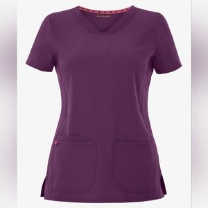 heartsoul Break On Through Pitter-Pat Women's 3-Pocket STRETCH V-Neck Scrub Top